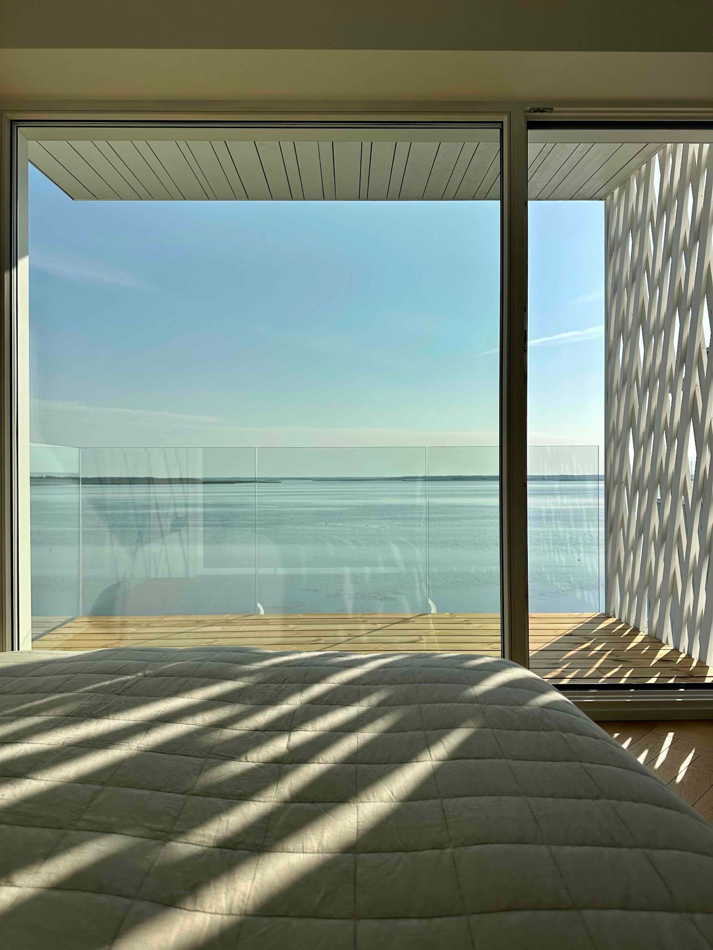 15m² sunset balcony overlooking Baltic Sea at Sadama 26 romantic apartment Haapsalu